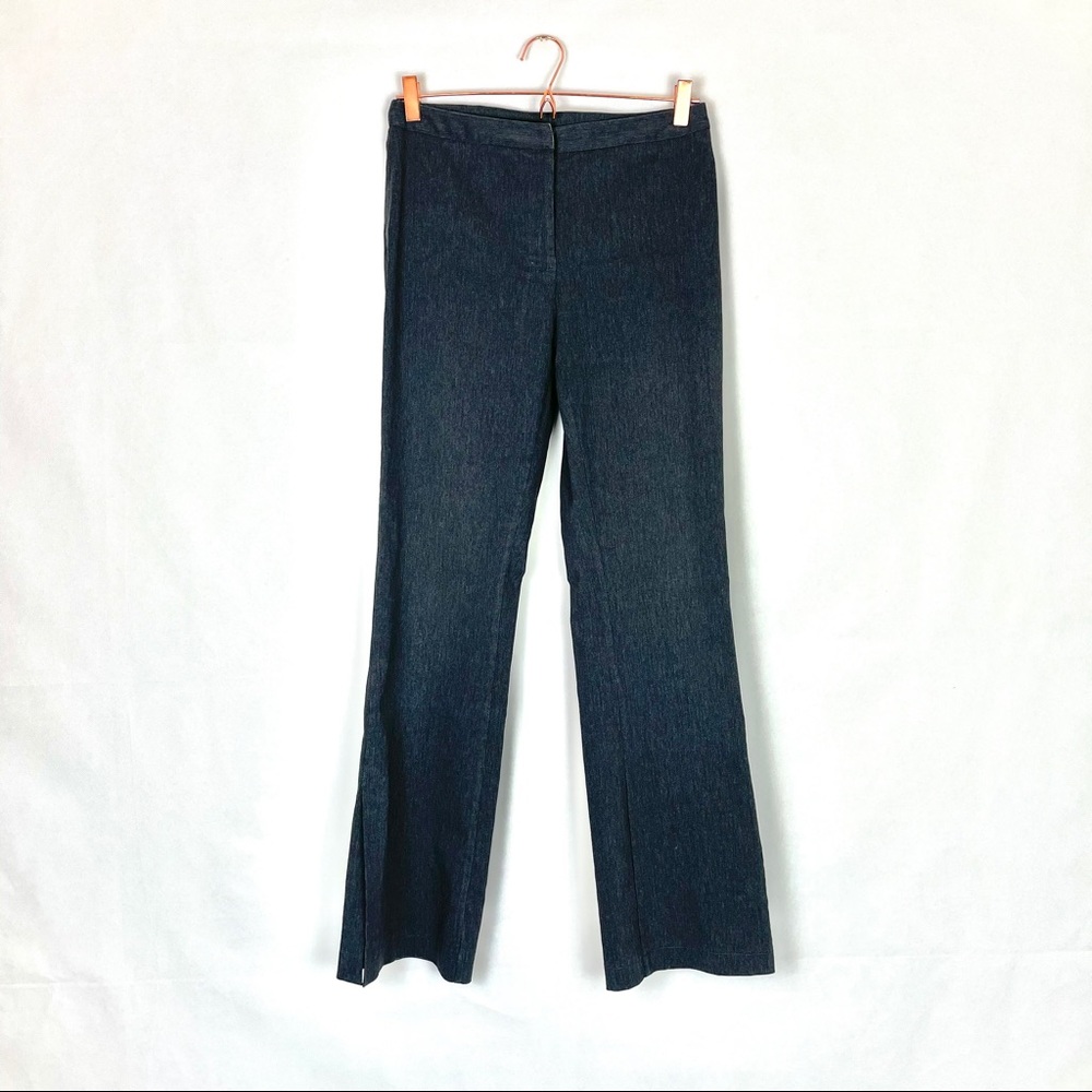 Express stretch grey mid rise boot cut slacks 7/8